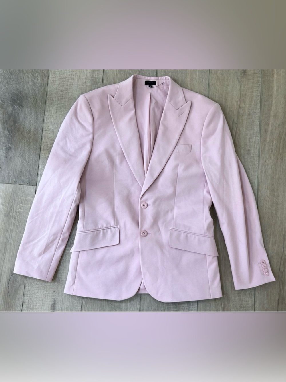 NEW EXPRESS SLIM PINK COTTON BLEND SUIT JACKET BLAZER SIZE 36S
